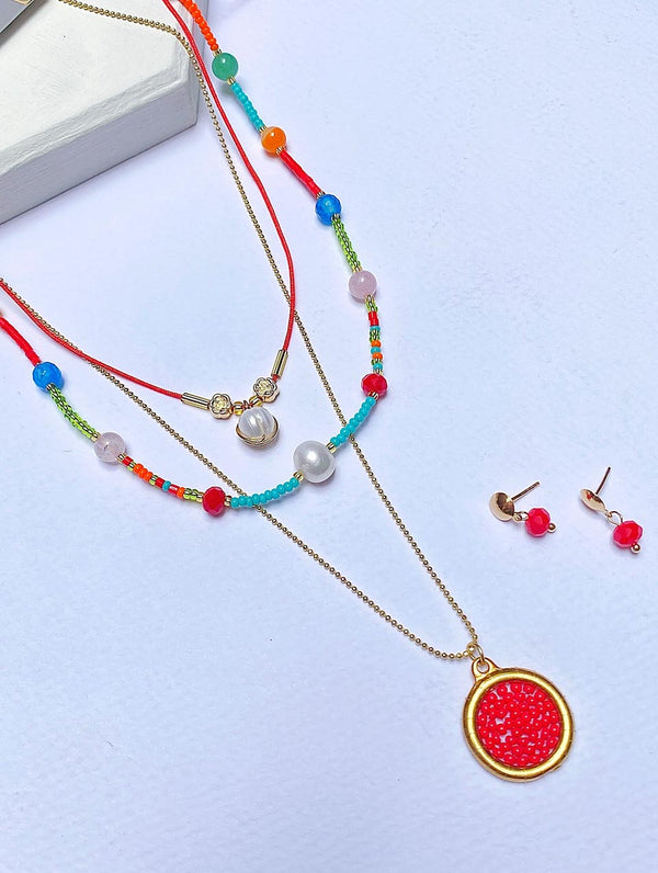 Collar Tejido Multicolor