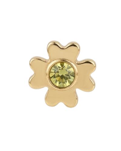 Dije Flor Dorada con Cristal Amarillo