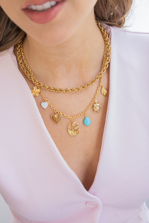 Combo Gargantilla y Cadena Charms