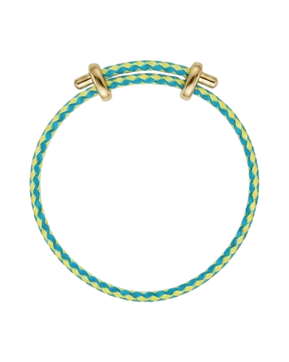 Pulsera Trenza Aguamarina