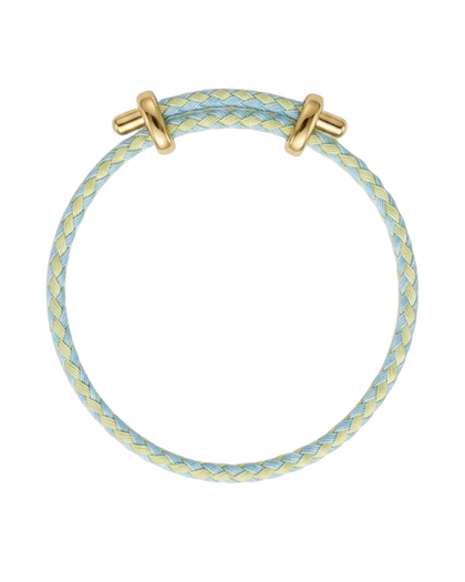 Pulsera Trenza Menta/Amarillo