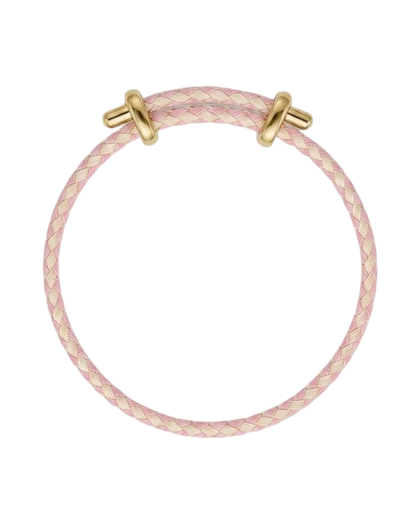 Pulsera Trenza Rosa/Amarillo
