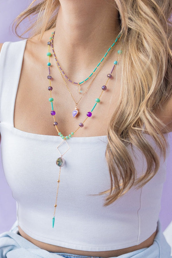 Collar Morado Turqueza