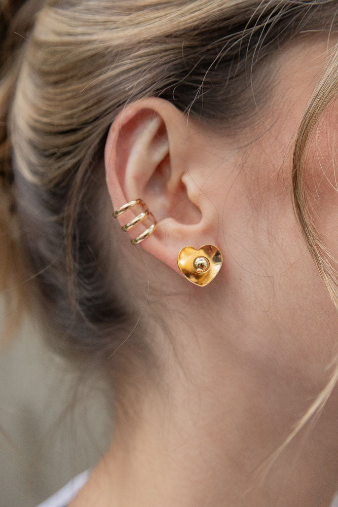 Aretes Corazon Relevo