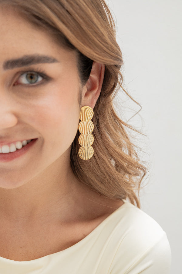 Aretes Dorados Conchitas