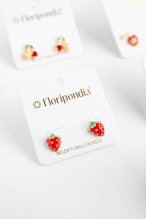 Aretes Strawberry Red