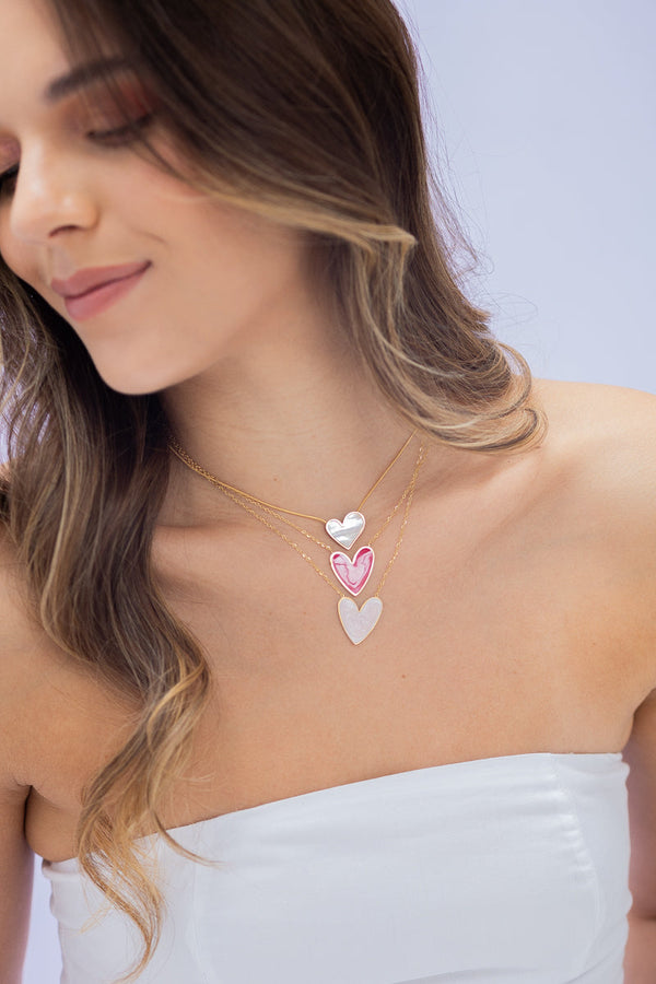 Cadena Corazon Rosado