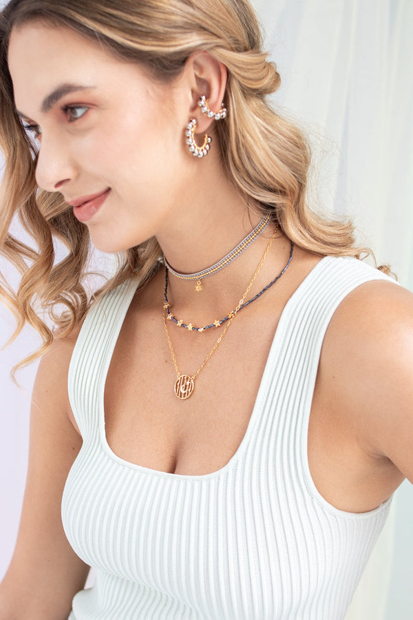 Choker Set Gris Gold