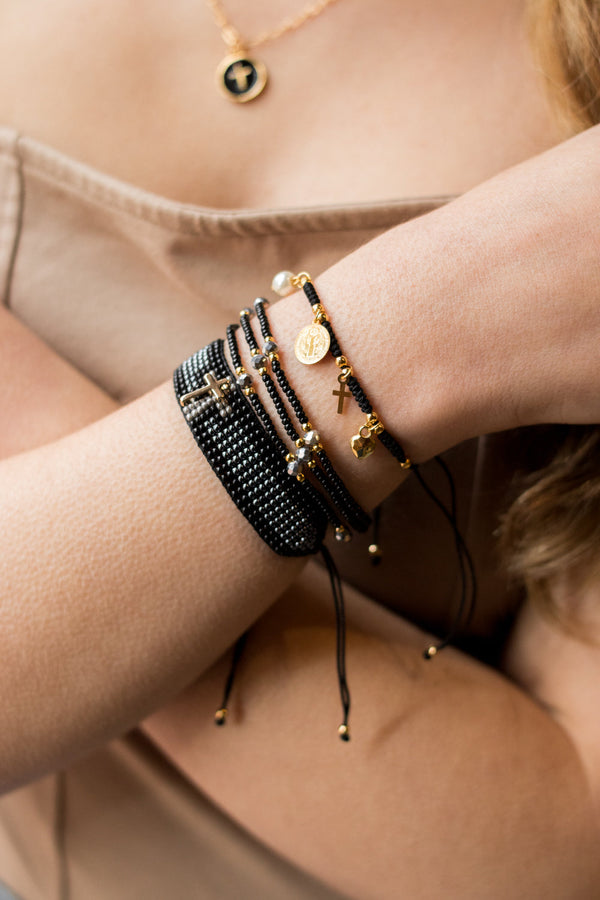 Pulsera Black Cruz 08